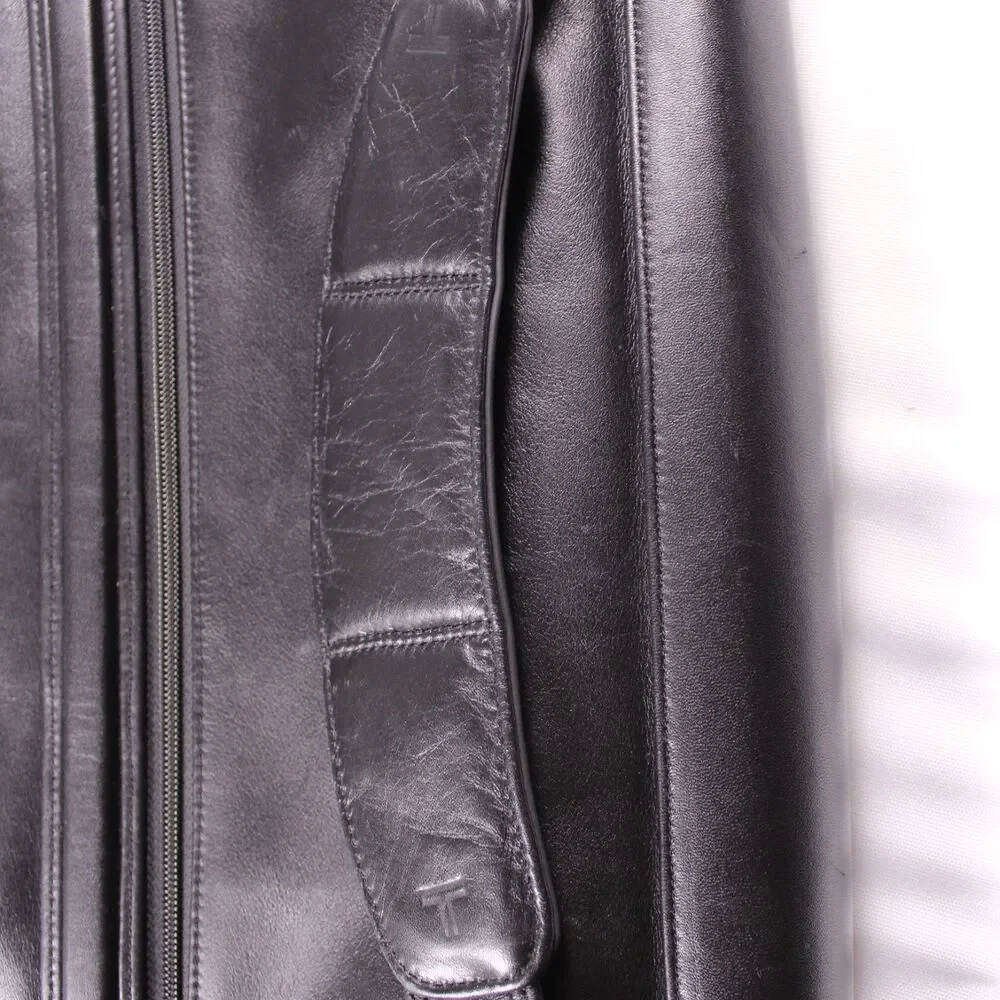 Tumi 96111D4 Black Genuine Leather Business Briefcase Laptop Bag Great Condition